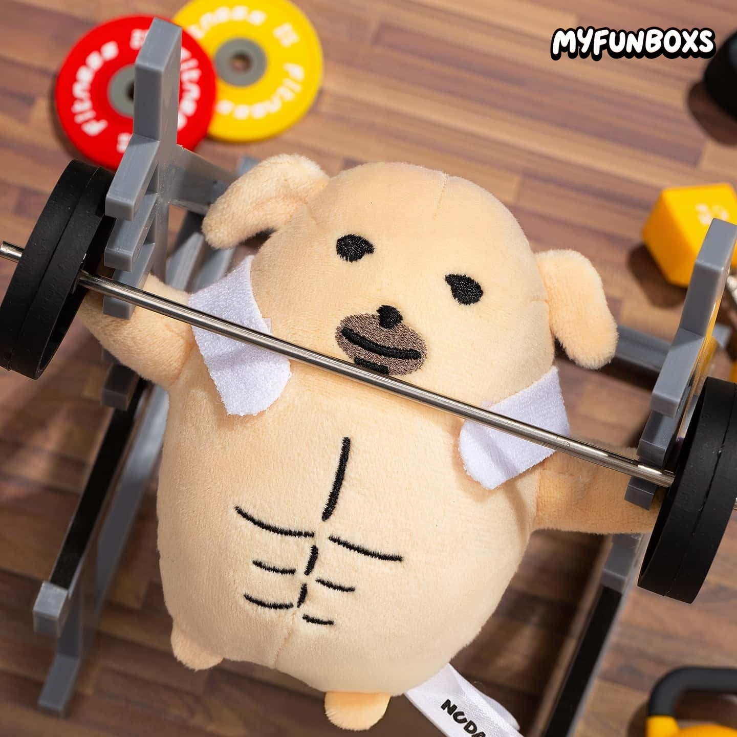 Nudaeng Muscular Dog Plush Keychain
