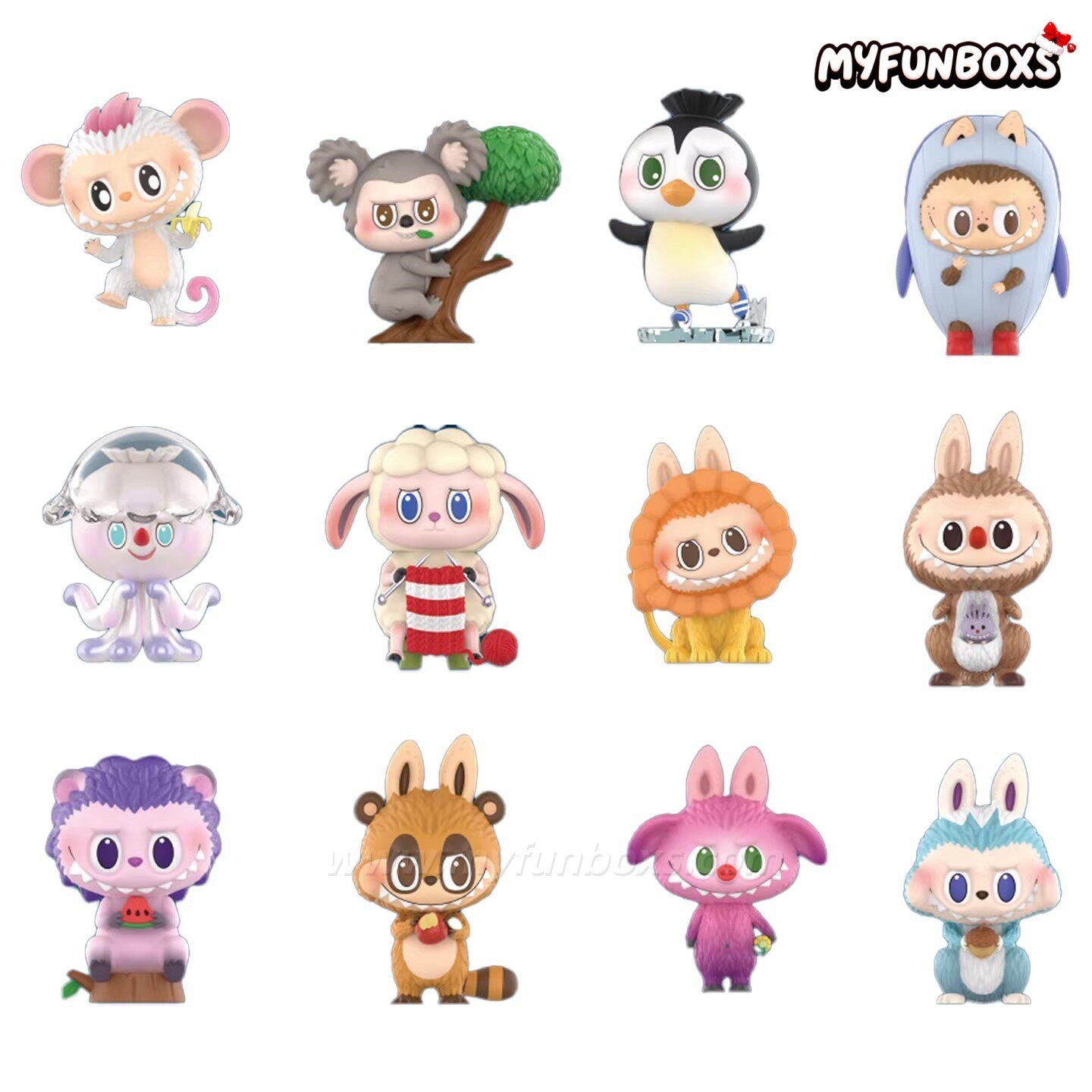 POP MART THE MONSTERS Labubu Animal Series Vinyl Figure Blind Box(Whole Set Opened)