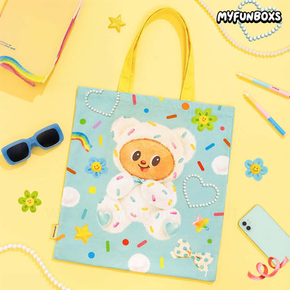 Butter Bear Candy Canvas Tote Bag