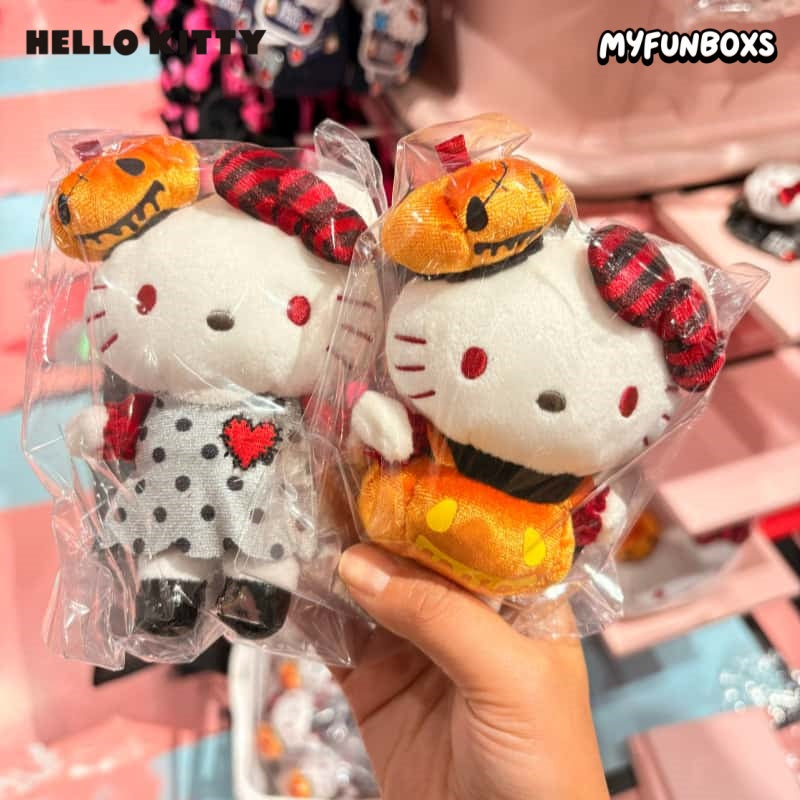 Sanrio Lovely Ghosts Halloween Series Pumpkin Kitty Keychain