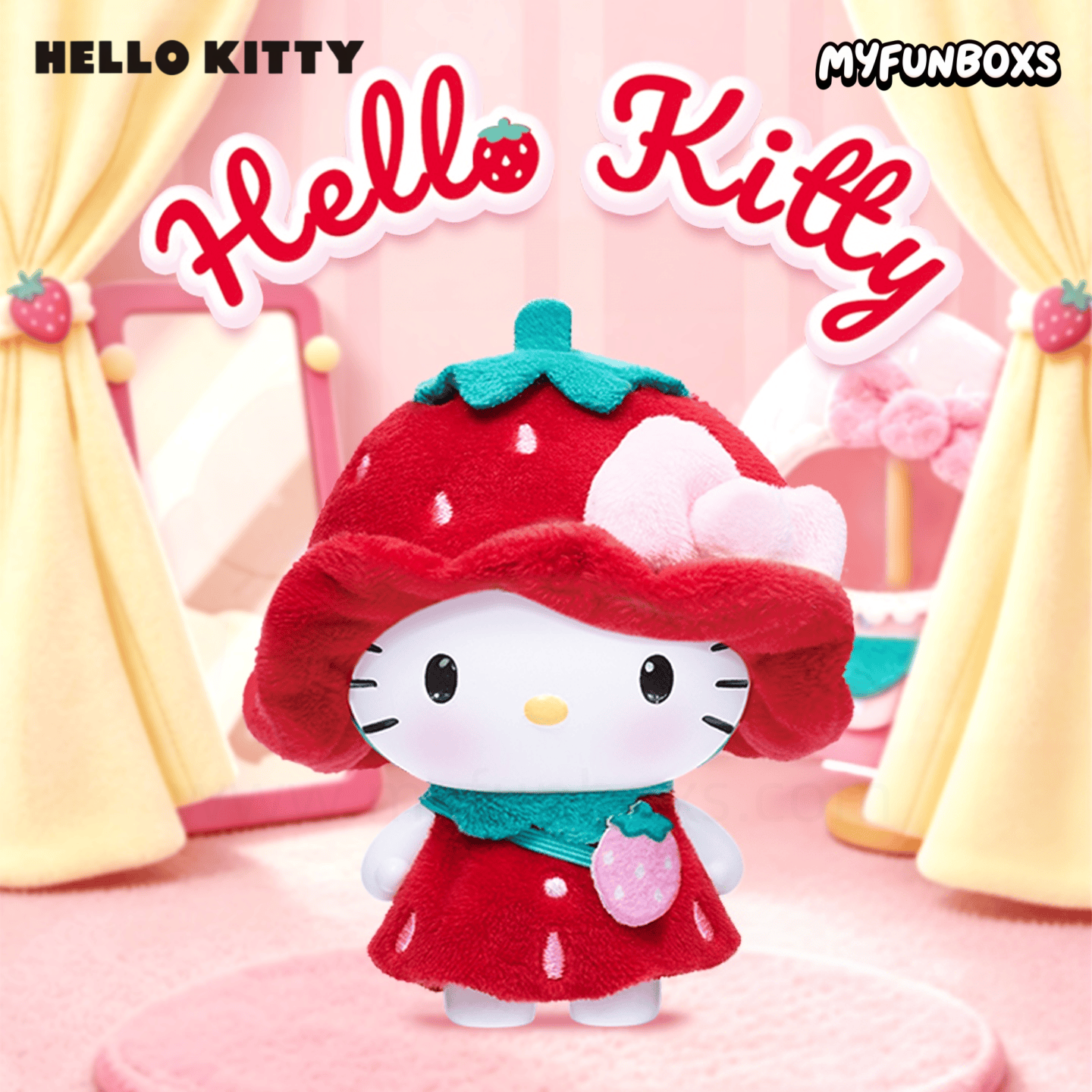 Hello Kitty Strawberry Kindergarten Series Fun Build Blind Box