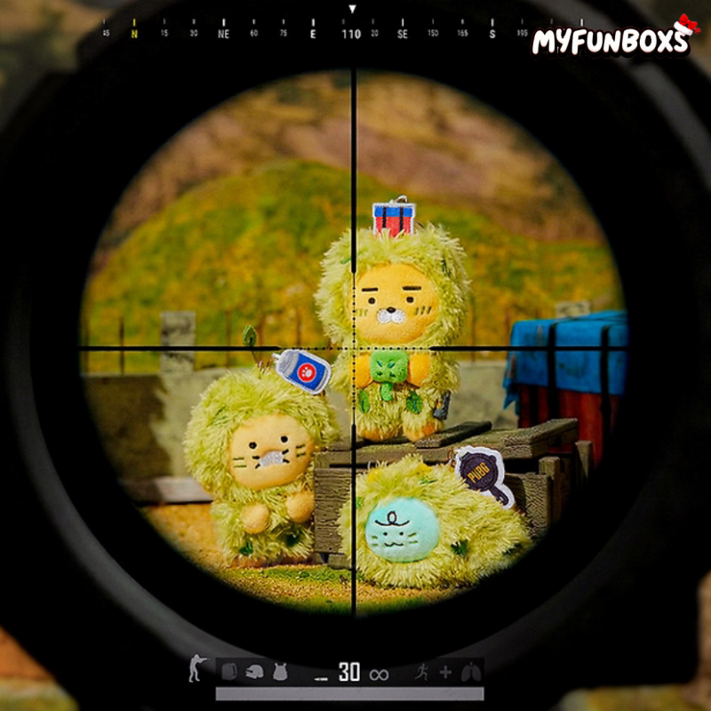 KAKAO FRIENDS x PUBG: BATTLEGROUNDS Collaboration Plush Keychain