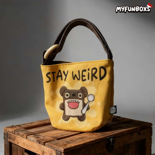 Fuggler Scaresome Square Bear Yellow Bucket Bag