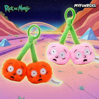 Rick and Morty Cherry Plush Bag Charm Keychain