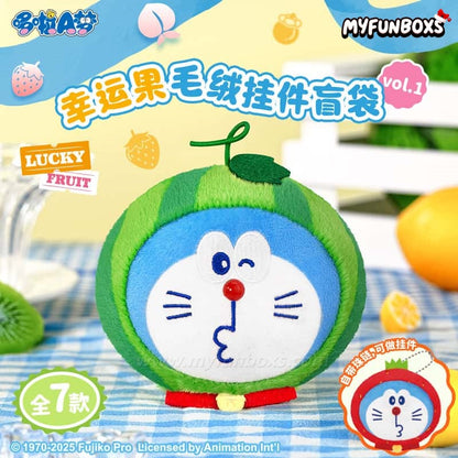 Doraemon Fortune Fruit Series Plush Keychain Blind Box