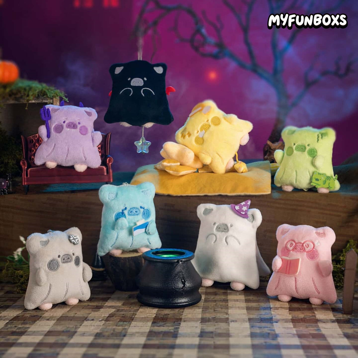 LuLu the Piggy Horror Story – Shape-Shifting Little Ghost Plush Keychain Blind Box (PRE-ORDER)