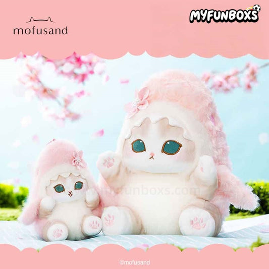 Mofusand Cherry Blossom Pink Series Plush Doll And Keychain