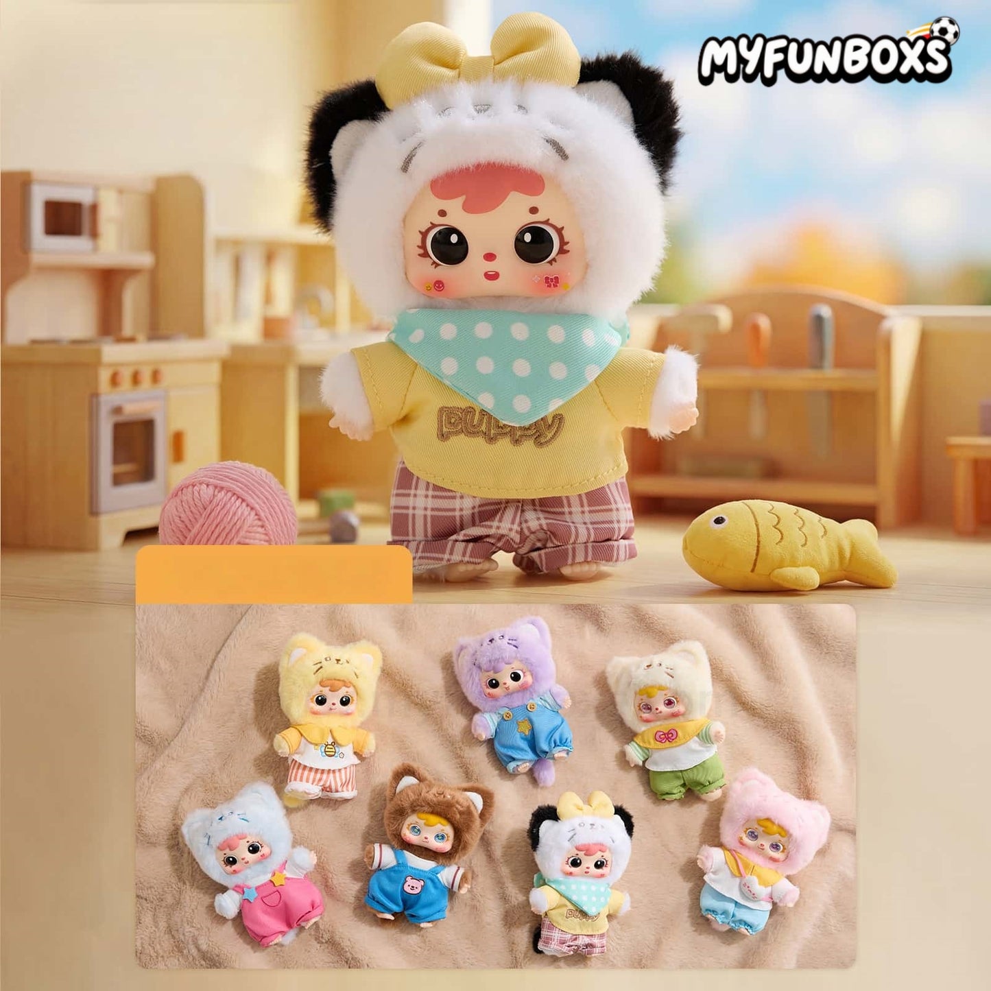 Samuel Happy Meow House plush keychain blind box