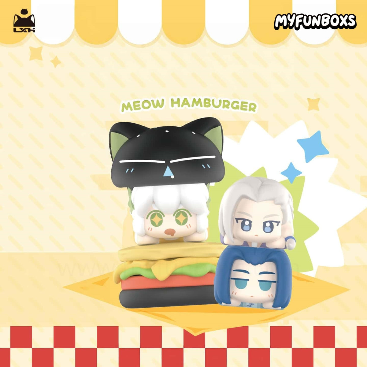 Luo Xiaohei Meow Hamburger Stacking Series blind box(PRE-ORDER)