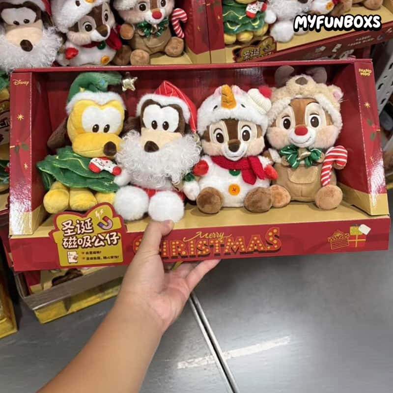 Disney Chip 'n' Dale & Goofy Plush Christmas Gift Box