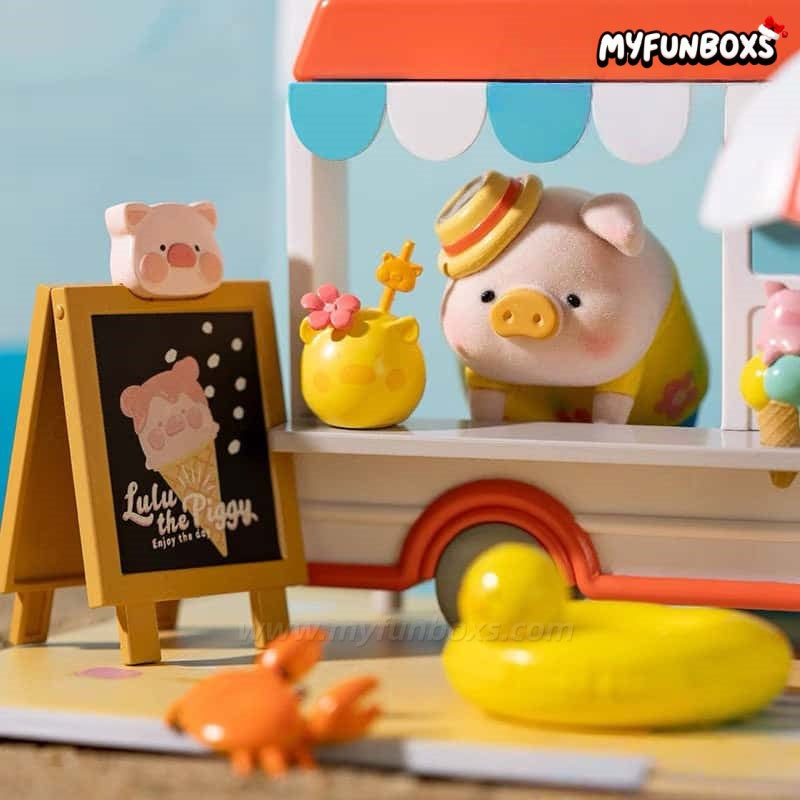 LuLu the Piggy Beach Party Ice Cream Van Scene Set