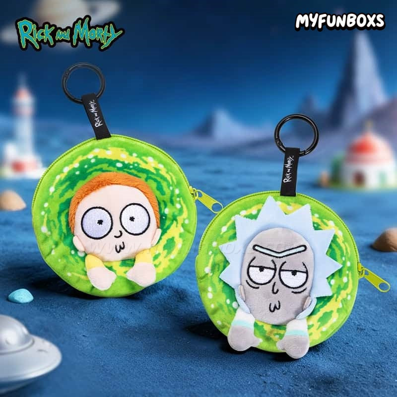 Rick and Morty portal plush pouch
