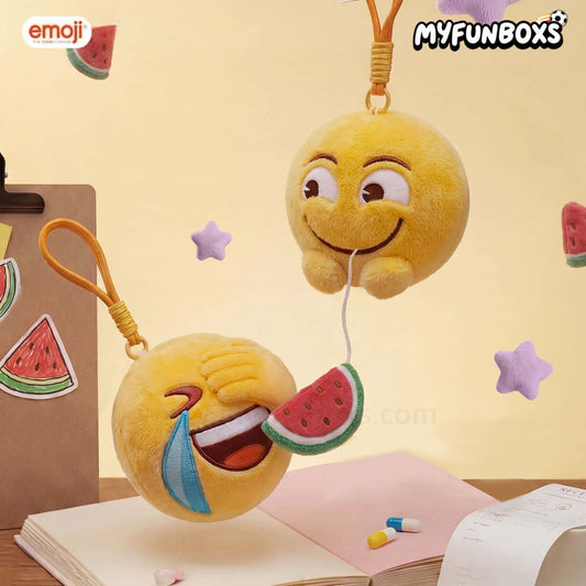 Emoji plush keychain blind box