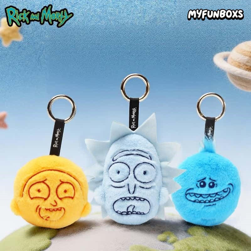 Rick and Morty Monochrome Universe series plush keychain