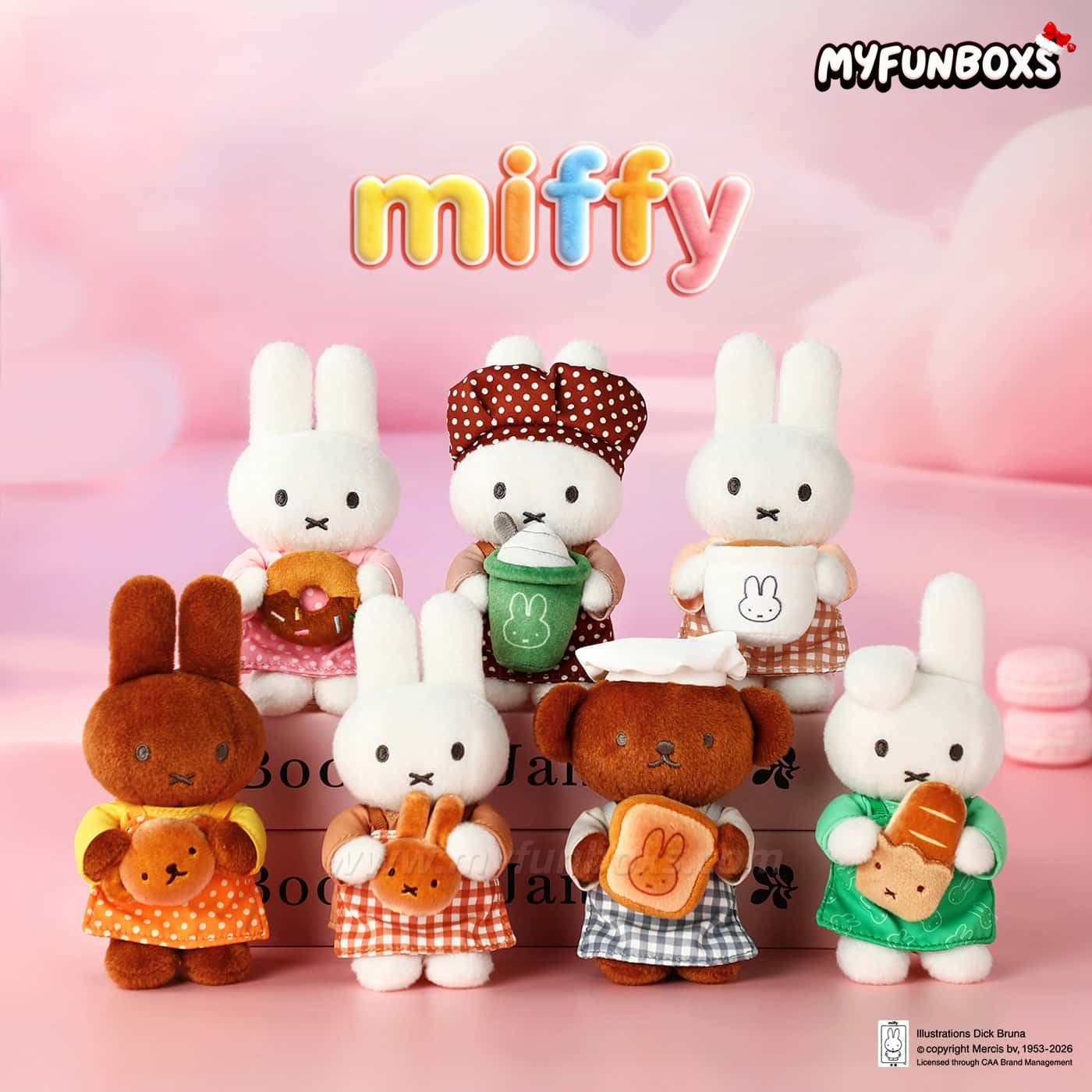 Miffy Bakery Series Plush Keychain Blind Box（In stock）