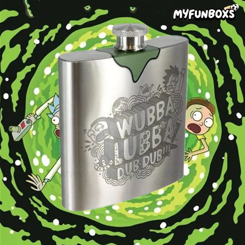 Rick and Morty Stainless Steel Hip Flask – 6oz