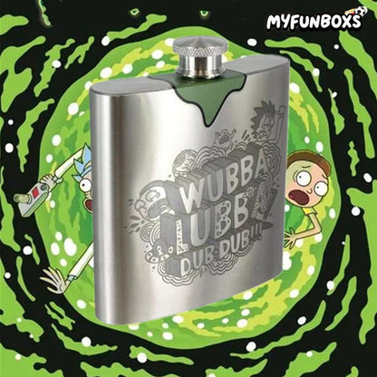 Rick and Morty Stainless Steel Hip Flask – 6oz