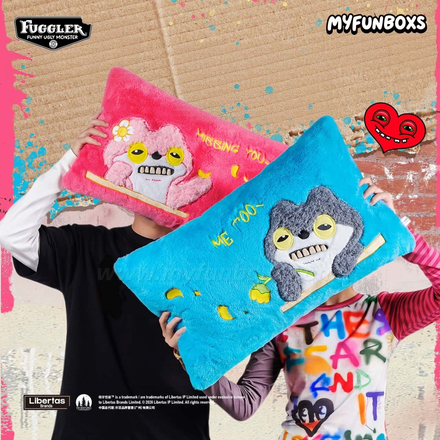 FUGGLER Miss You Weird series plush pillow