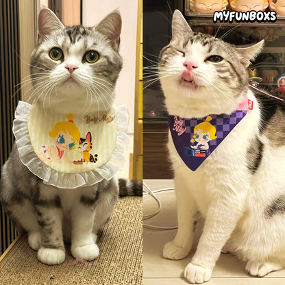 POP MART BABY MOLLY Pet Bandana – Cute Cat & Dog Scarf