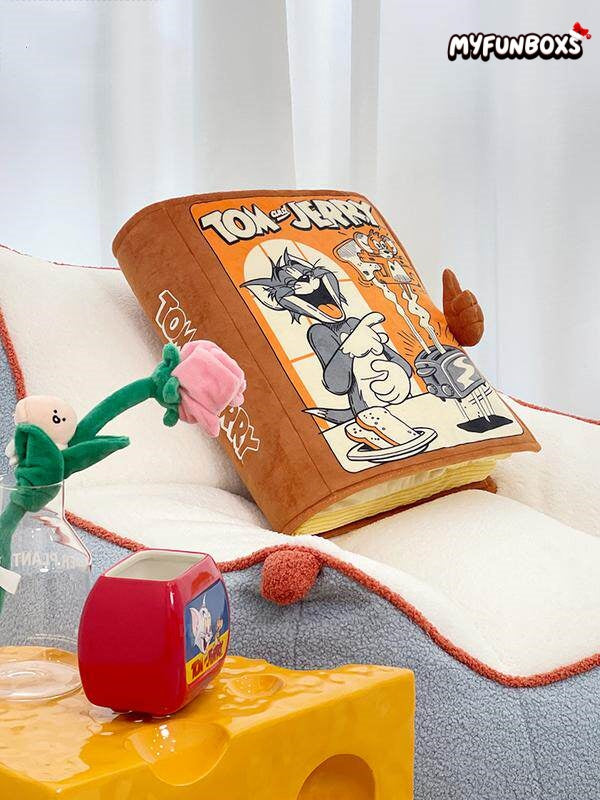 Tom and Jerry Comic Book Plush Pillow