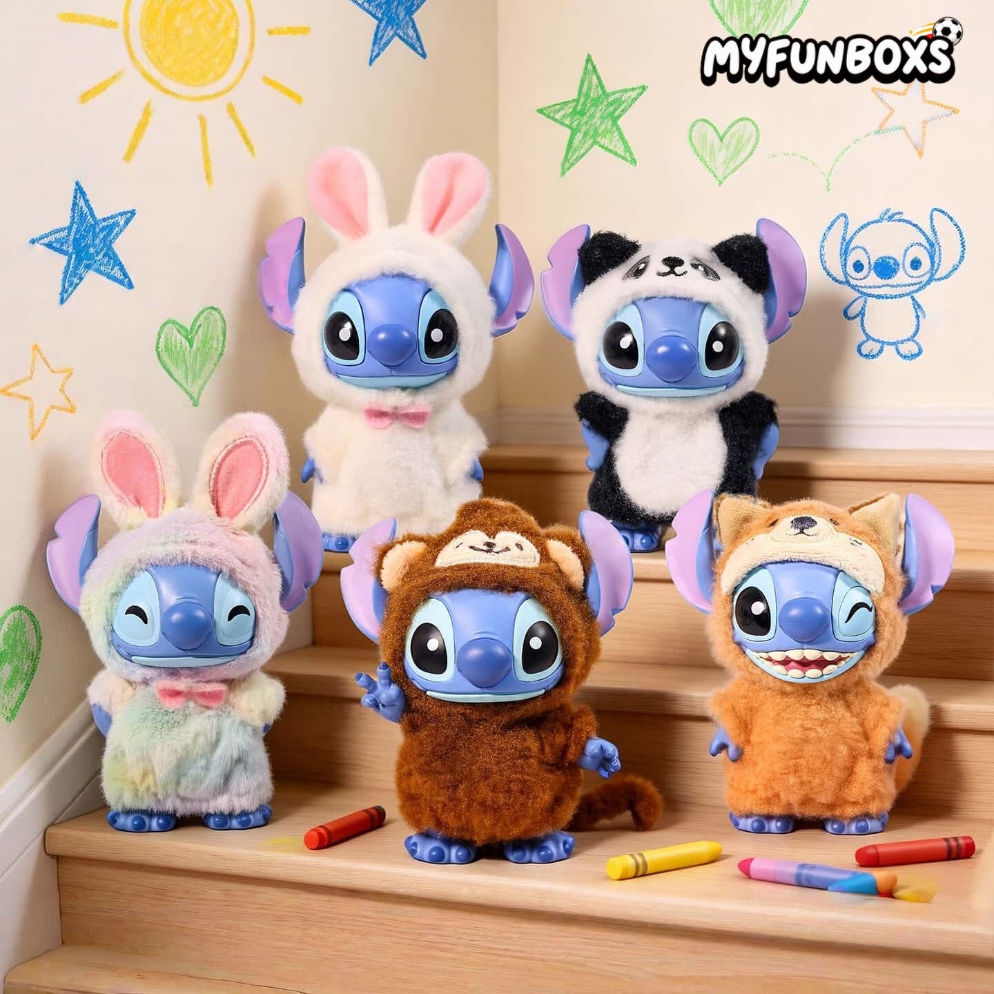Disney Stitch Jungle Animal Plush Blind Box