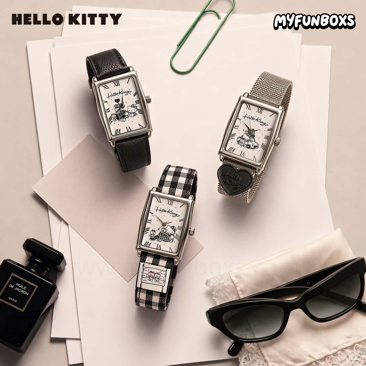 Hello Kitty Checkered Time Series Wrist Watch Blind Box