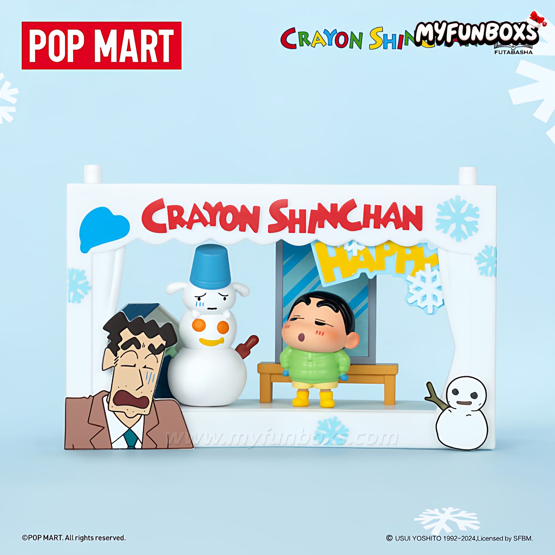 POP MART Crayon Shin-chan Life Theatre Series Scene Figure Blind Box (Whole Set Opened)