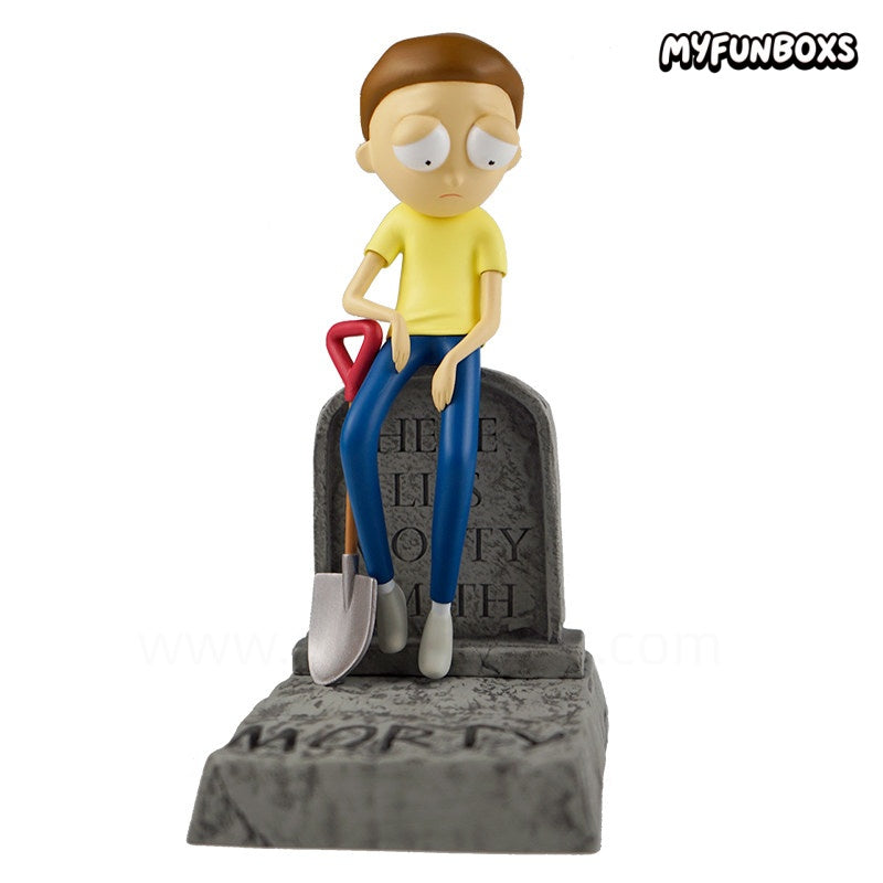 Rick and Morty magnetic tombstone display figure