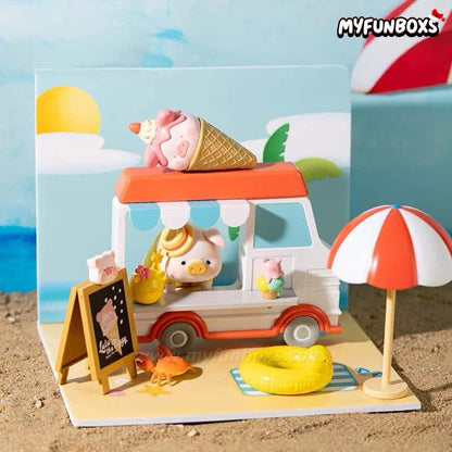 LuLu the Piggy Beach Party Ice Cream Van Scene Set