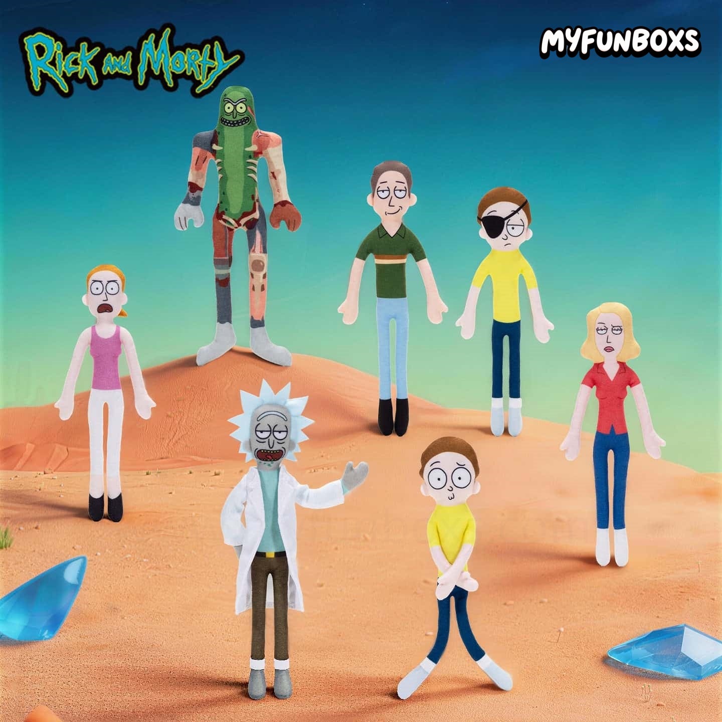 Rick and Morty Twisted plush keychain blind box