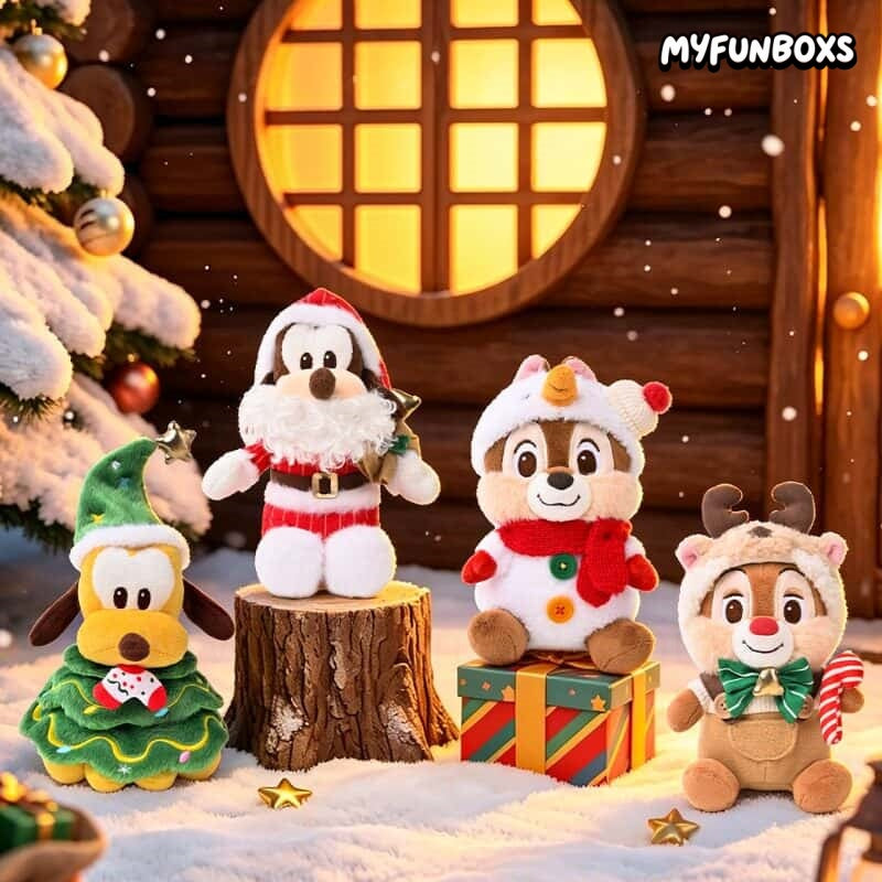 Disney Chip 'n' Dale & Goofy Plush Christmas Gift Box