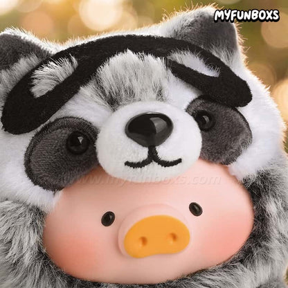 LuLu the Piggy Animal Party 2 Instant Noodles Thief Raccoon vinyl face plush keychain
