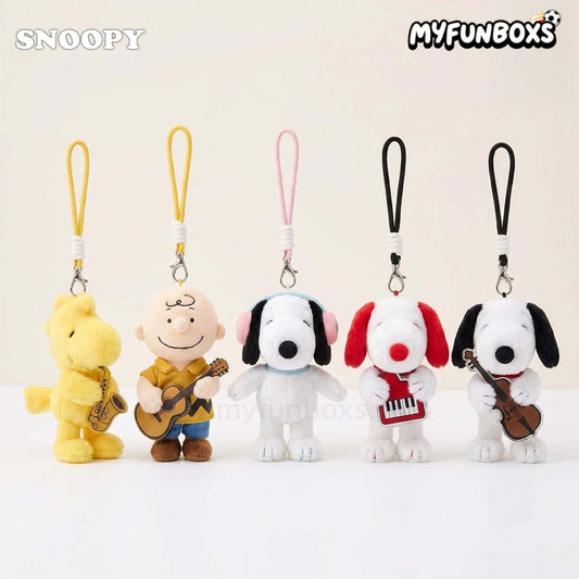 Snoopy Music Tour Series plush keychain