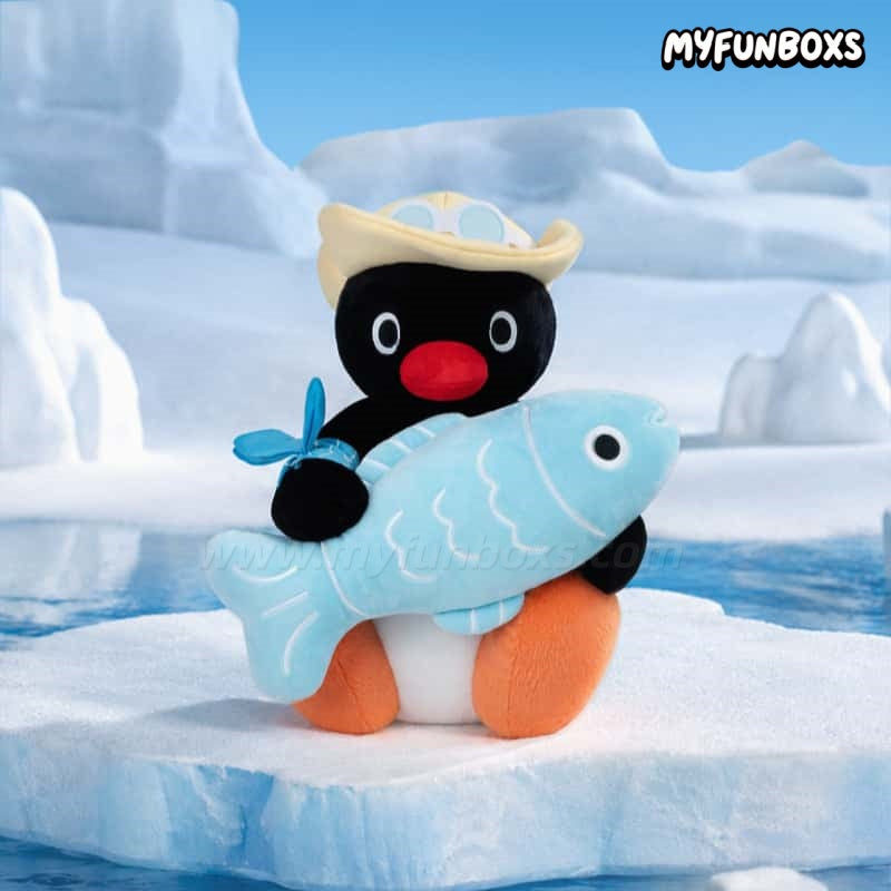 Pingu Fishing King Series plush doll
