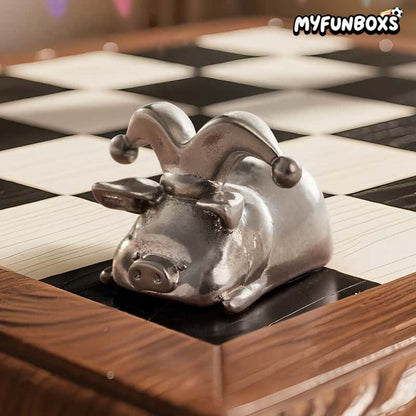LuLu the Piggy Rich Pig Action Chess Set hanging card