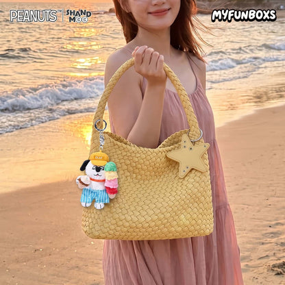 PEANUTS Snoopy Summer Vlog Series plush keychain