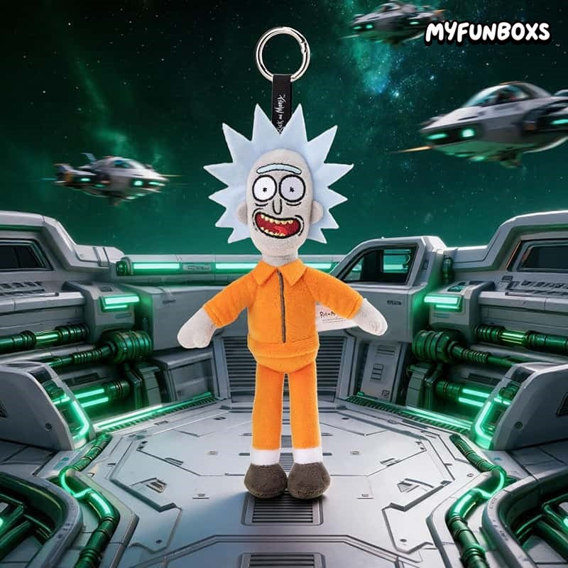 Rick and Morty Prison Outfit Plush Keychain