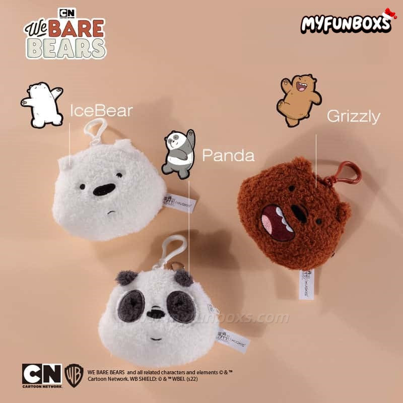We Bare Bears Cute Plush Bag Charm