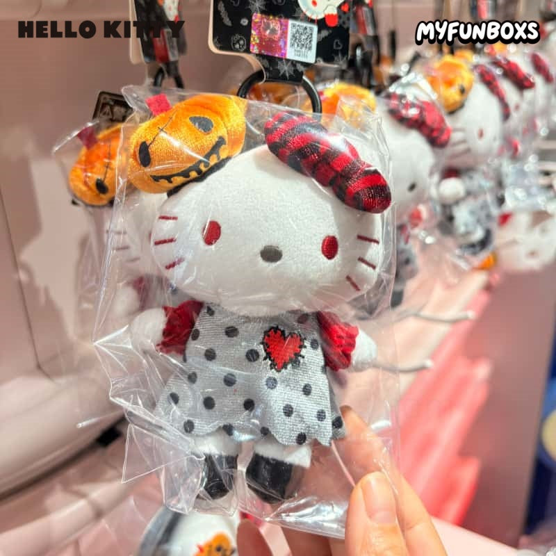 Sanrio Lovely Ghosts Halloween Series Pumpkin Kitty Keychain