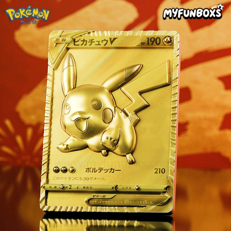 GEISHA Studio Golden Era Golden Pikachu card resin figure