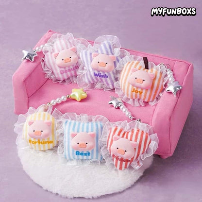 LuLu The Piggy Rest Time Pillow Plush Keychain Surprise Bag