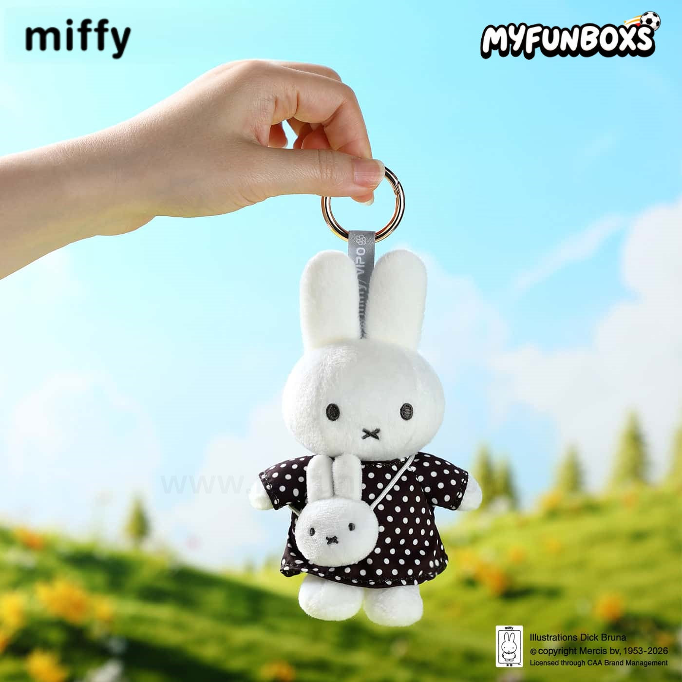 Miffy Travel Series mini bag plush keychain