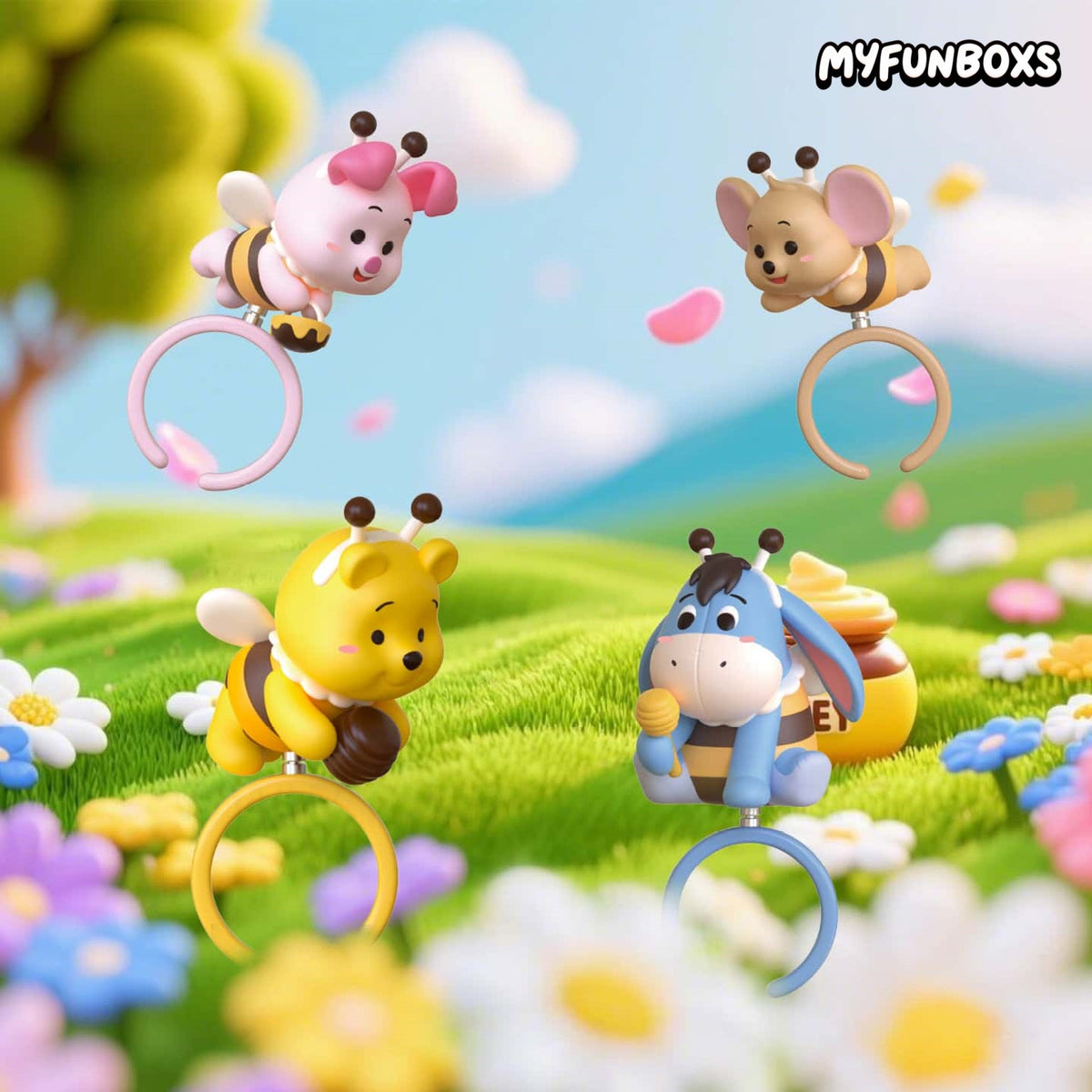 Winnie the Pooh Forest Little Angel Series Spinning Ring Blind Box