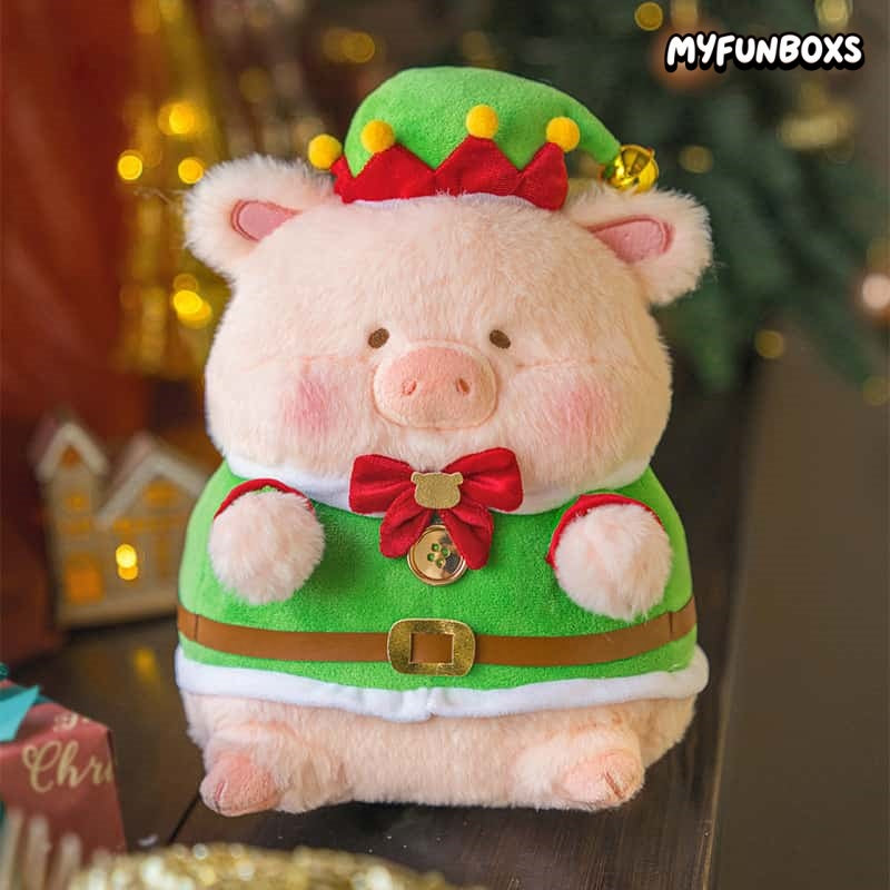LuLu the Piggy Christmas Plush Keychain