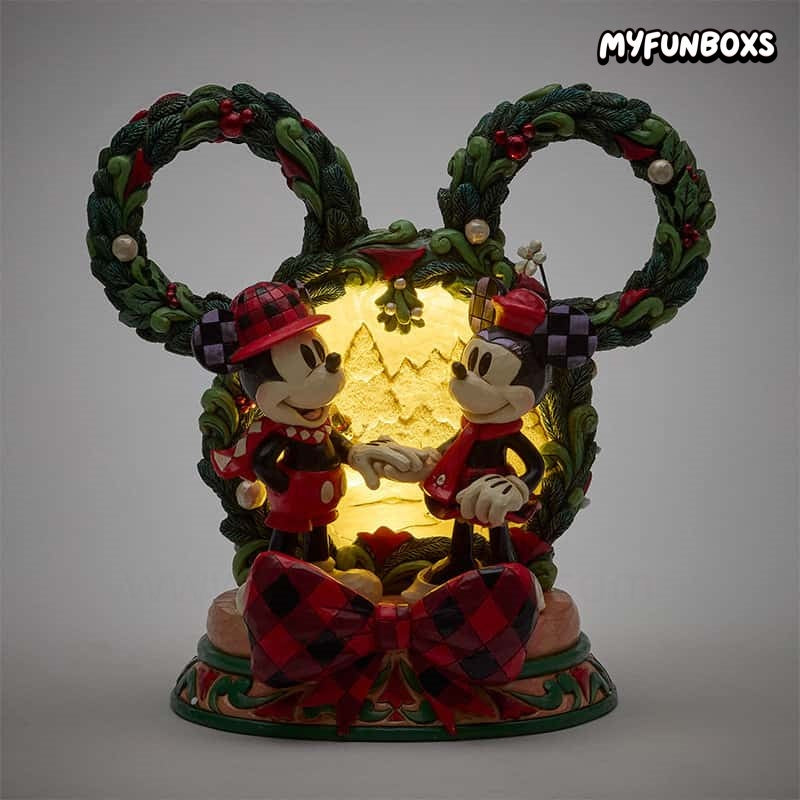 Disney Traditions Mickey & Minnie LED Christmas Diorama