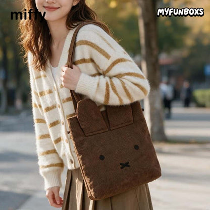 Miffy 3D Ear Corduroy Shoulder Bag