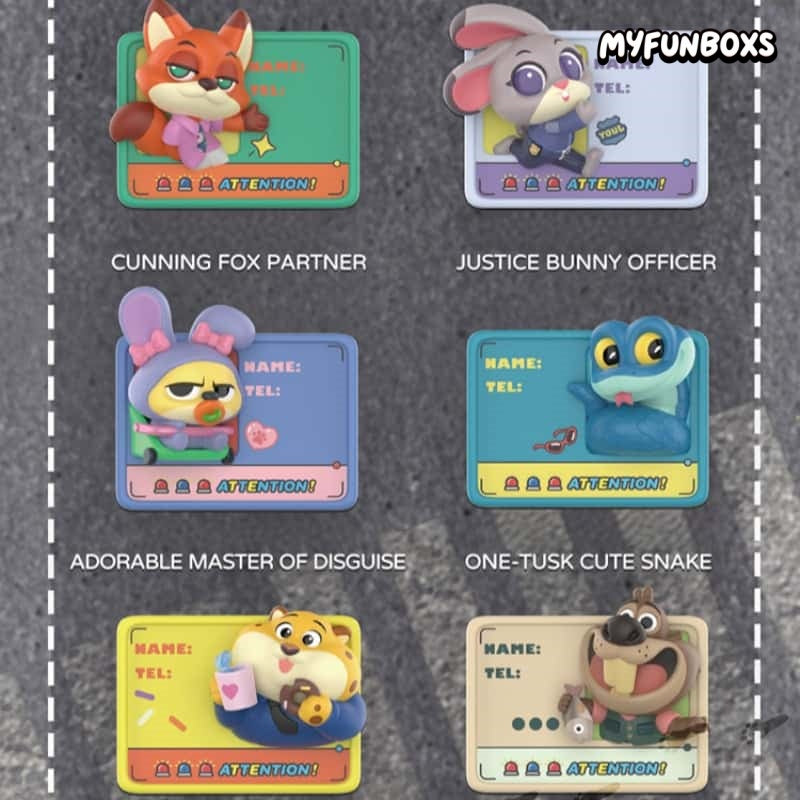Disney Zootopia Super Citizen Pass Series Magnetic Toy Blind Box