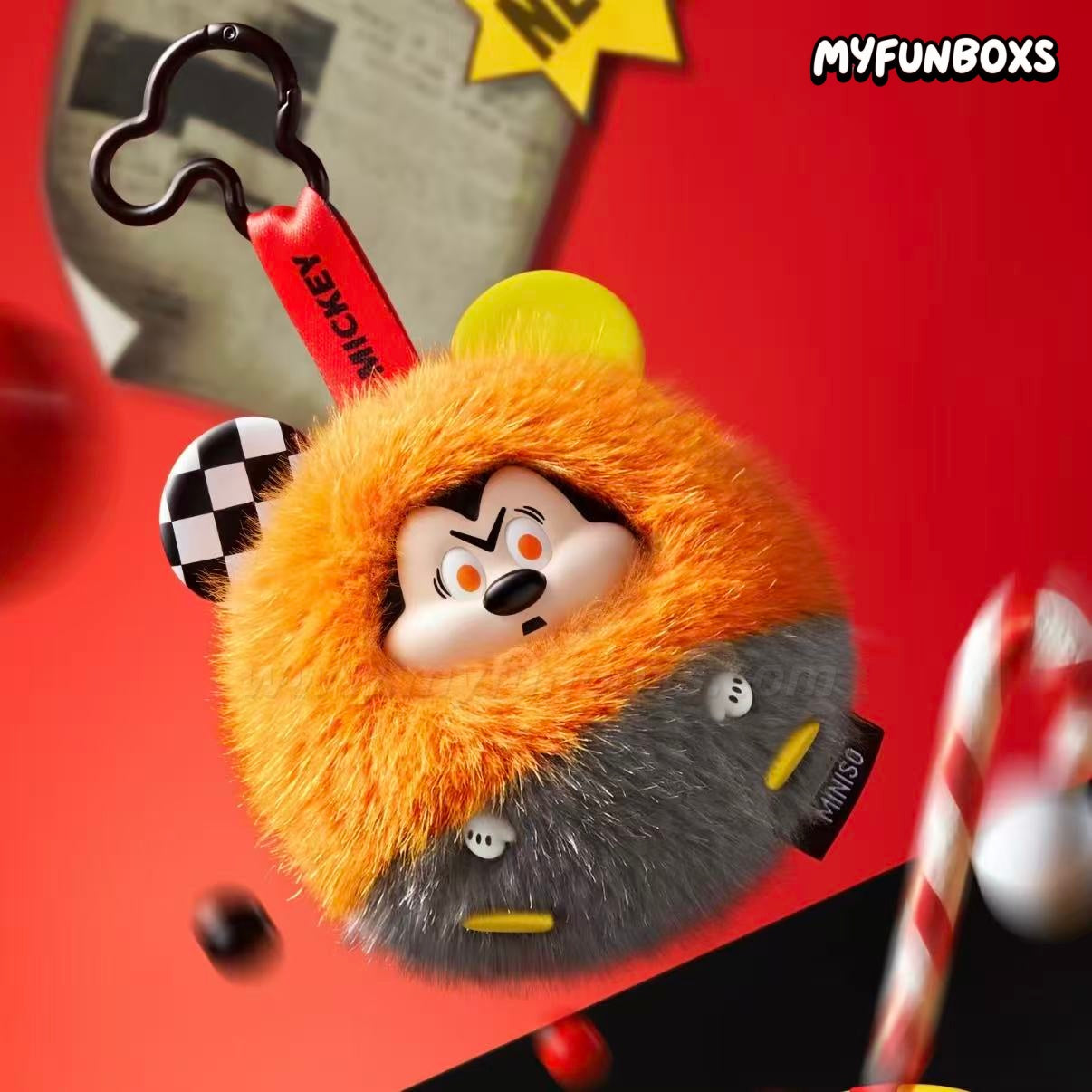 Disney Fun Crash series plush keychain blind box