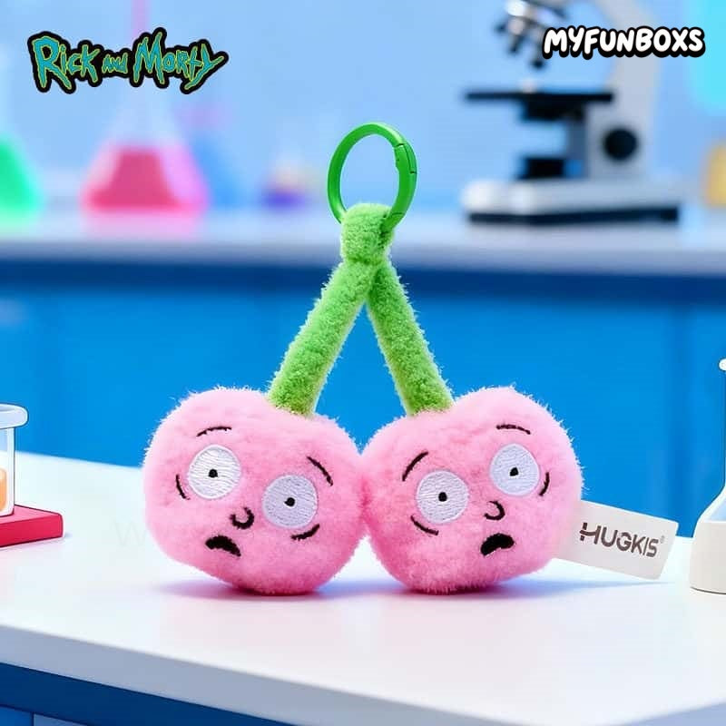 Rick and Morty Cherry Plush Bag Charm Keychain