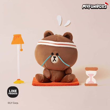 LINE FRIENDS Brown Ordinary Days Plush Keychain Blind Box